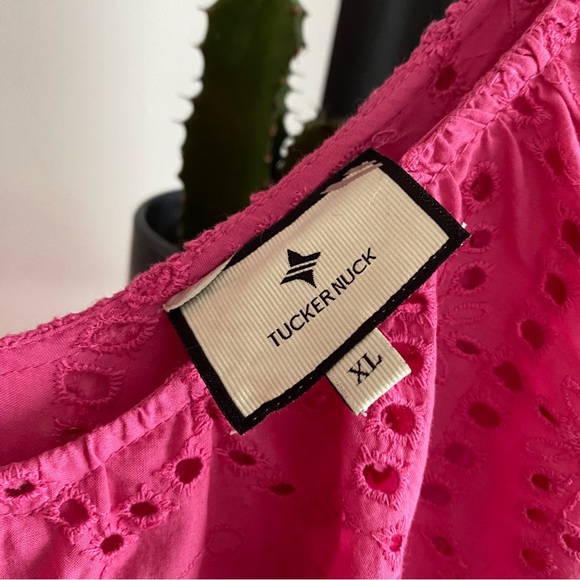 Tuckernuck Pink Floral Eyelet Caftan Midi Dress Swim Coverup - Picture 11 of 15